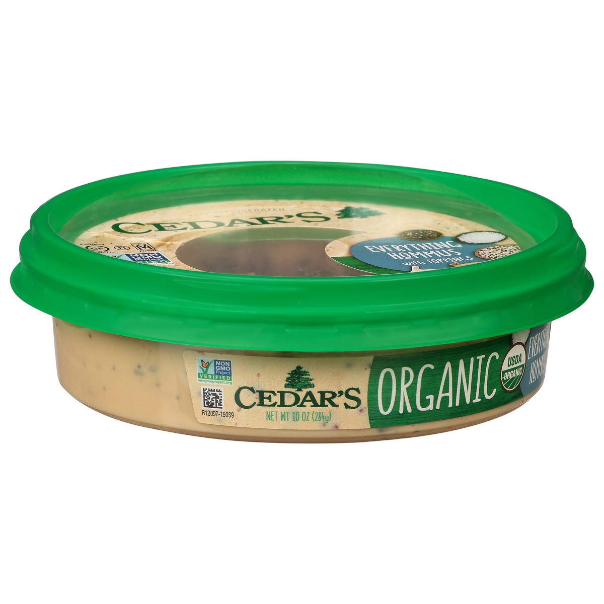 slide 9 of 14, Cedar's Foods Topped Organic Everything Hummus, 10 oz