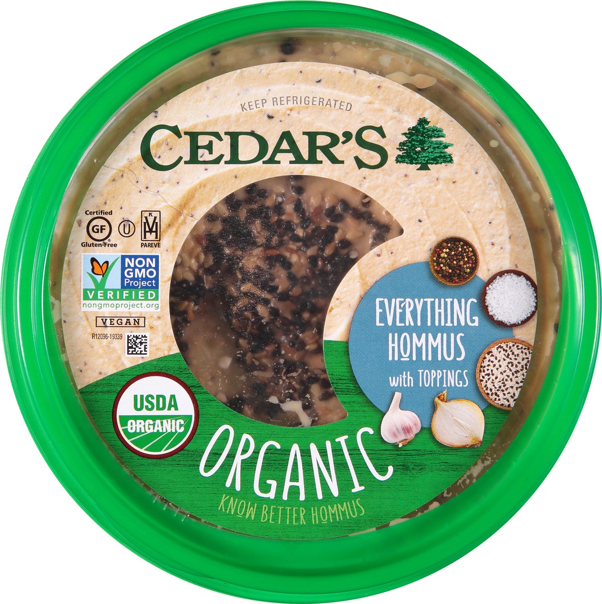 slide 8 of 14, Cedar's Foods Topped Organic Everything Hummus, 10 oz