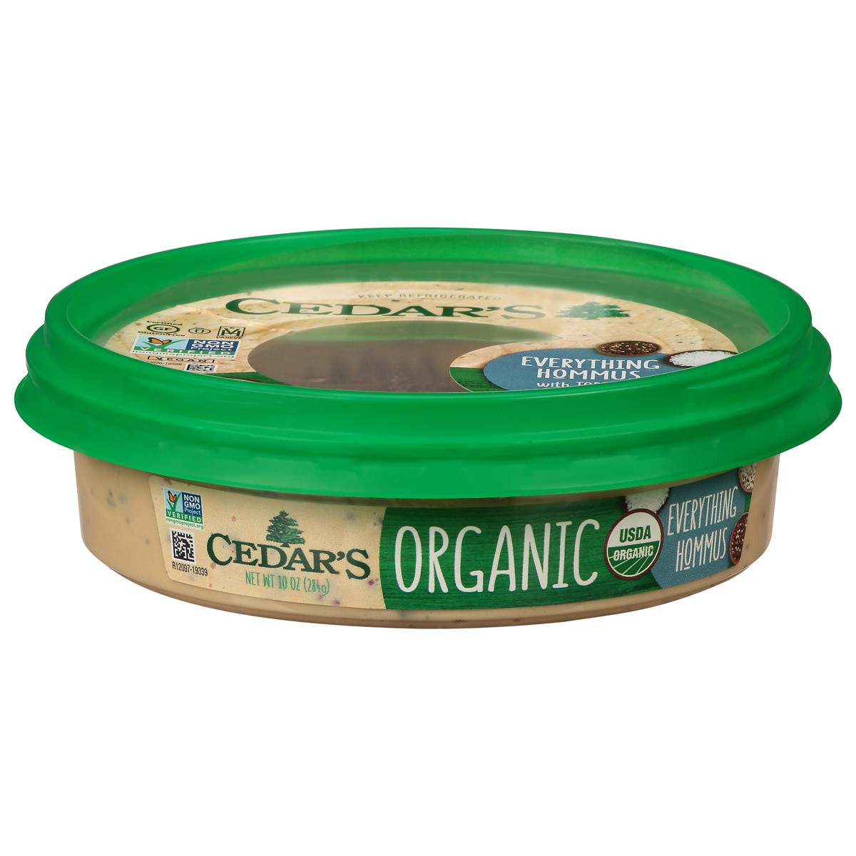 slide 3 of 14, Cedar's Foods Topped Organic Everything Hummus, 10 oz