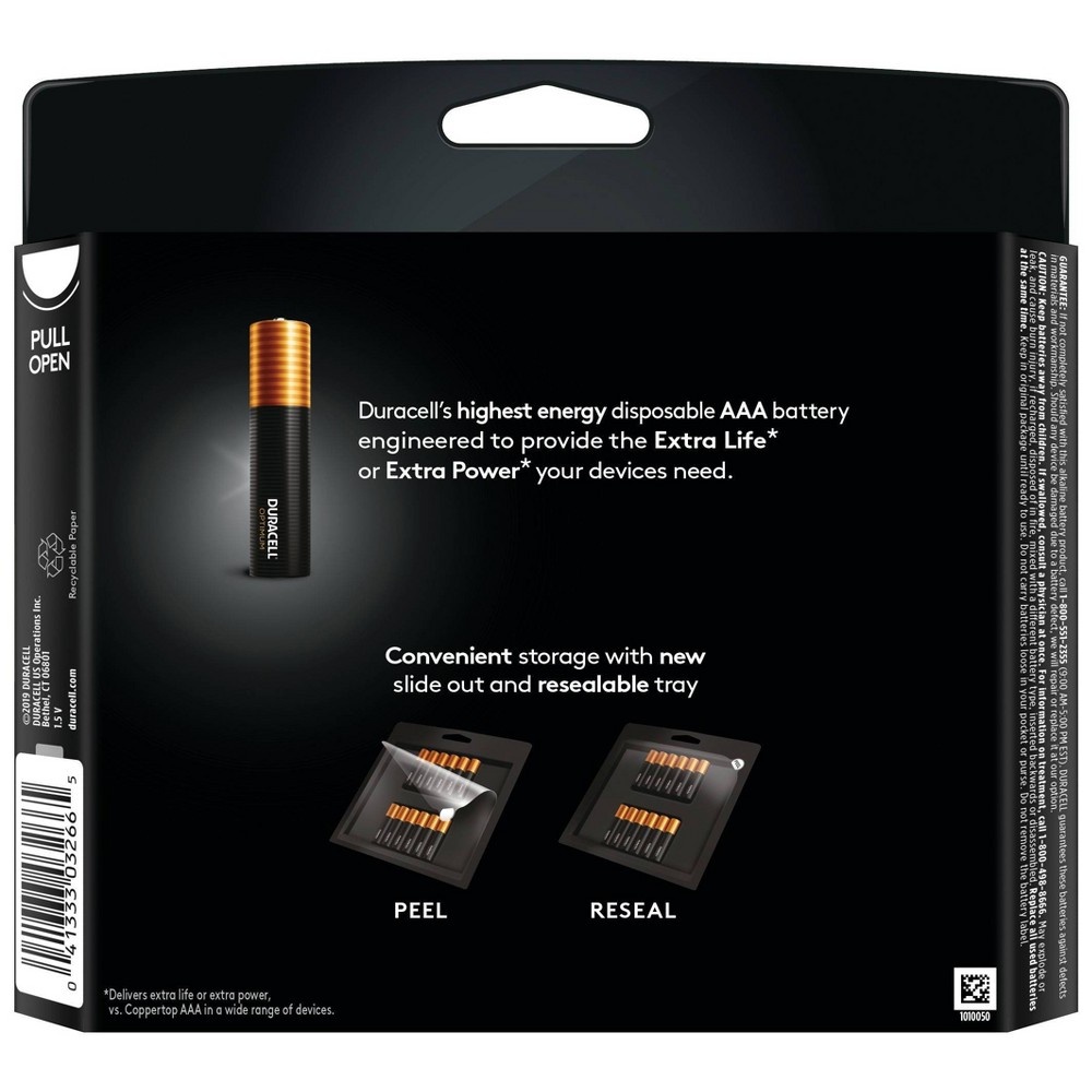 slide 3 of 4, Duracell Optimum Alkaline AAA Batteries, 12 ct