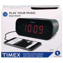 Timex AM/FM Clock Radio with Digital Tuning 1 ea