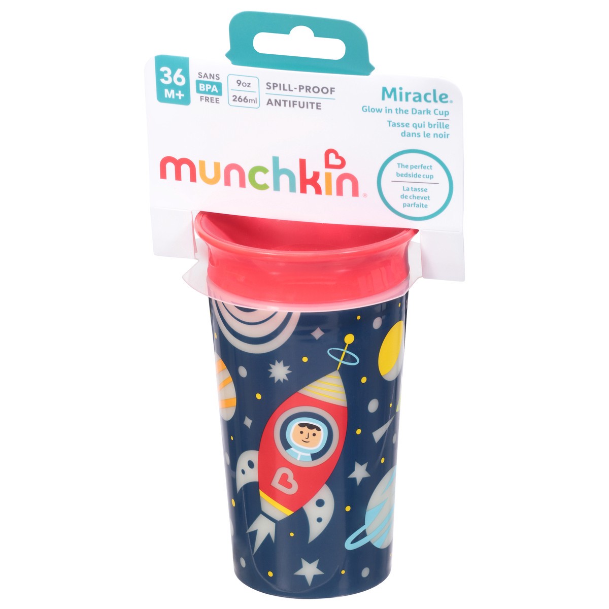 slide 3 of 9, Munchkin Miracle 9 Ounce Glow in the Dark Cup 1 ea, 1 ct