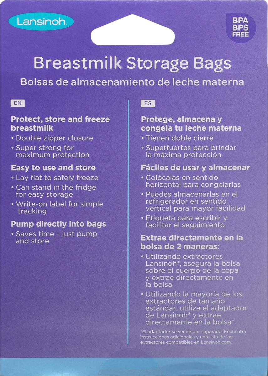 slide 4 of 9, Lansinoh Brstmilk Store. Bag, Tiss Disp, 50 ct