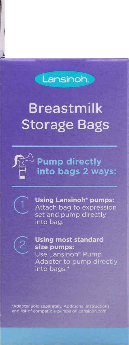 slide 7 of 9, Lansinoh Brstmilk Store. Bag, Tiss Disp, 50 ct