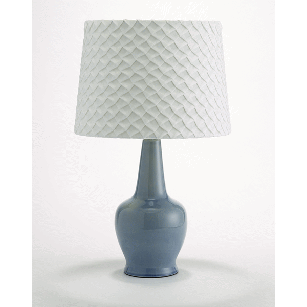 slide 1 of 1, Home Table Lamp Shade White Scale, 12 in x 14 in x 14 in