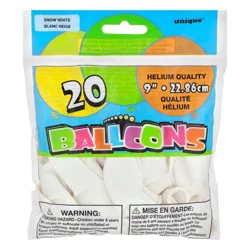 Unique Balloons Helium Quality Snow White 9 Inch