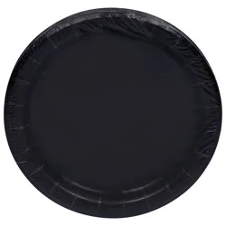 Unique Midnight Black Paper Plates - 6.75 inch