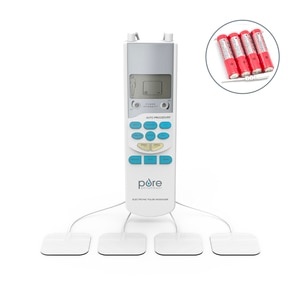 slide 1 of 1, Pure Enrichment Purepulse Tens Electronic Pulse Stimulator Featuring Comprehensive Lcd Screen, 6 Programs, 3 Massage Settings, And 2 Channels - Includes 4 Aaa Batteries + 4 Reusable Electrode Pads, 1 ct