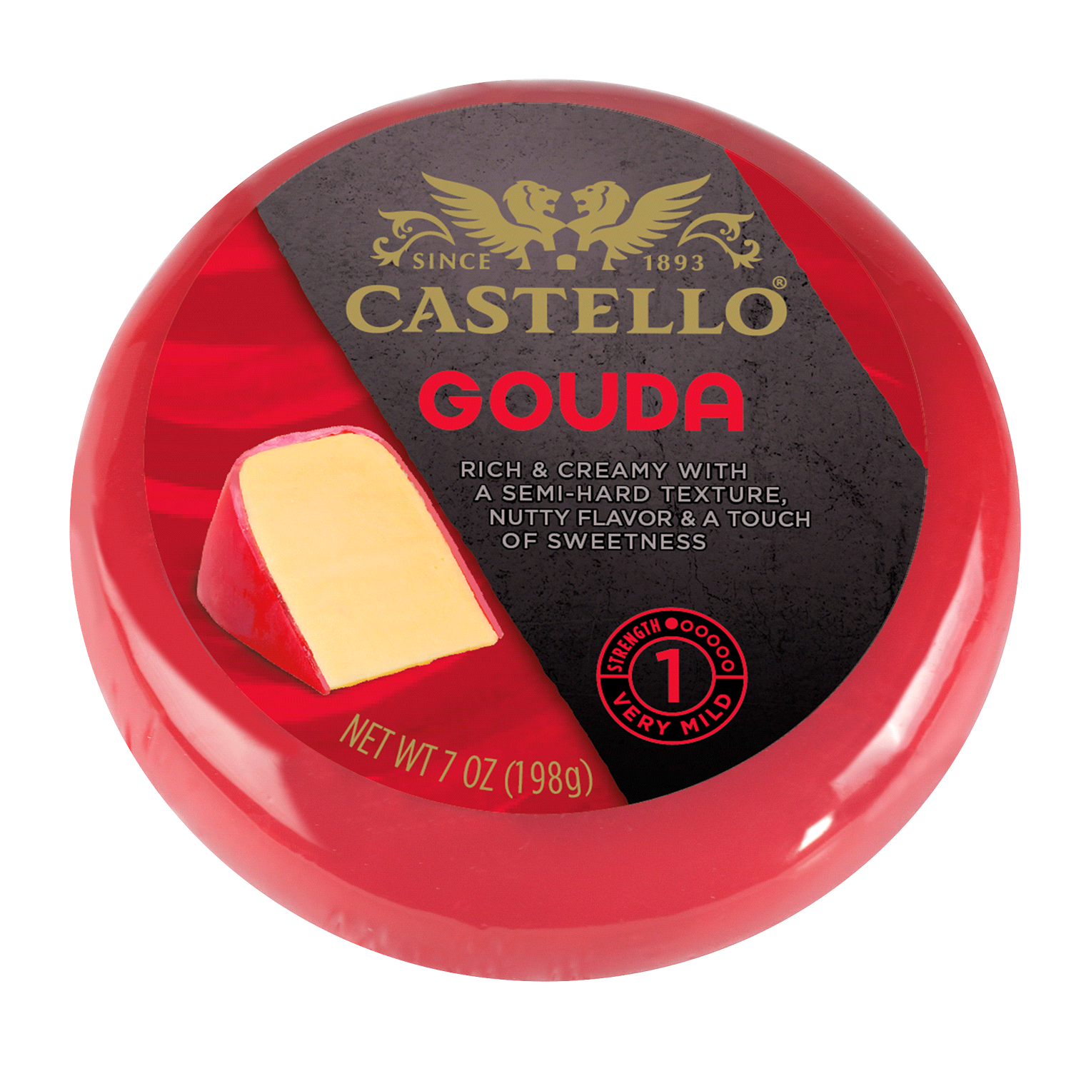 slide 2 of 2, Castello Gouda 7 oz Round, 7 oz