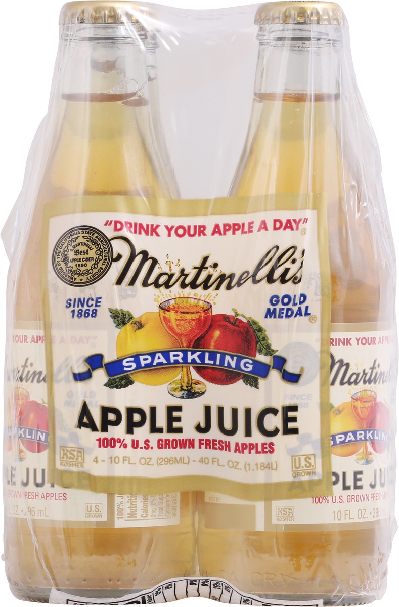 slide 5 of 14, Martinelli's Gold Medal Sparkling Apple Juice, 4 ct; 10 fl oz