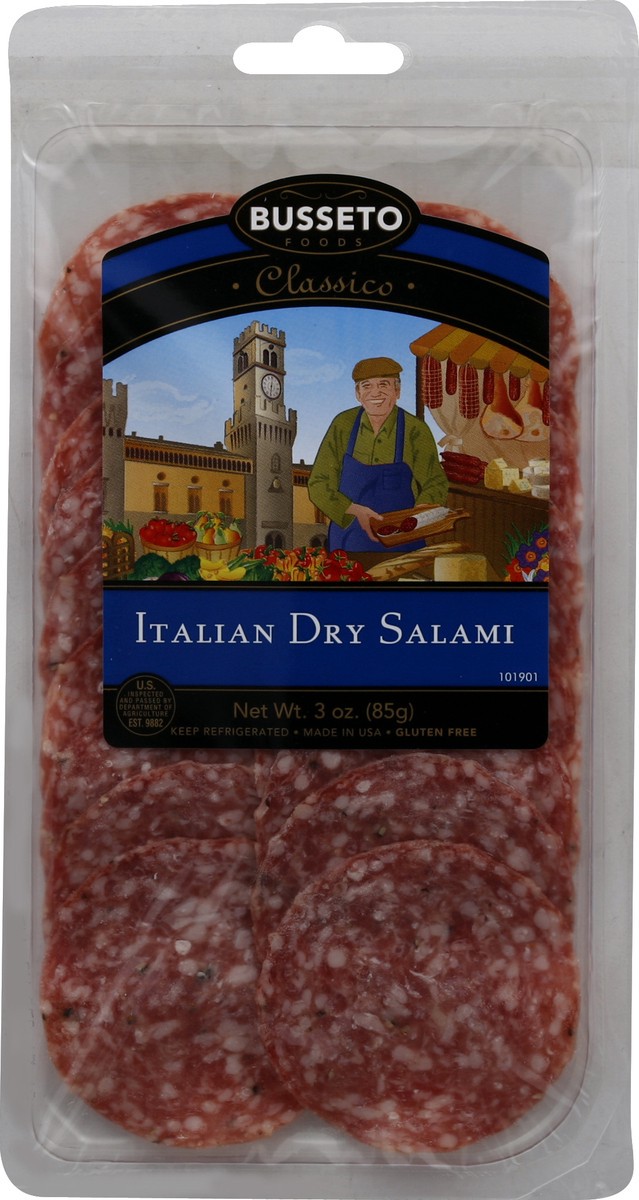 slide 3 of 3, Busseto Foods Italian Dry Salami, 3 oz