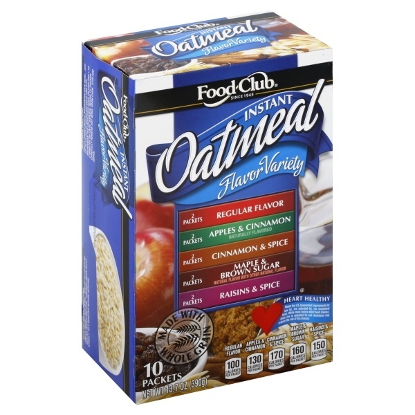slide 1 of 1, Food Club Instant Oatmeal Variety Pack, 13.69 oz