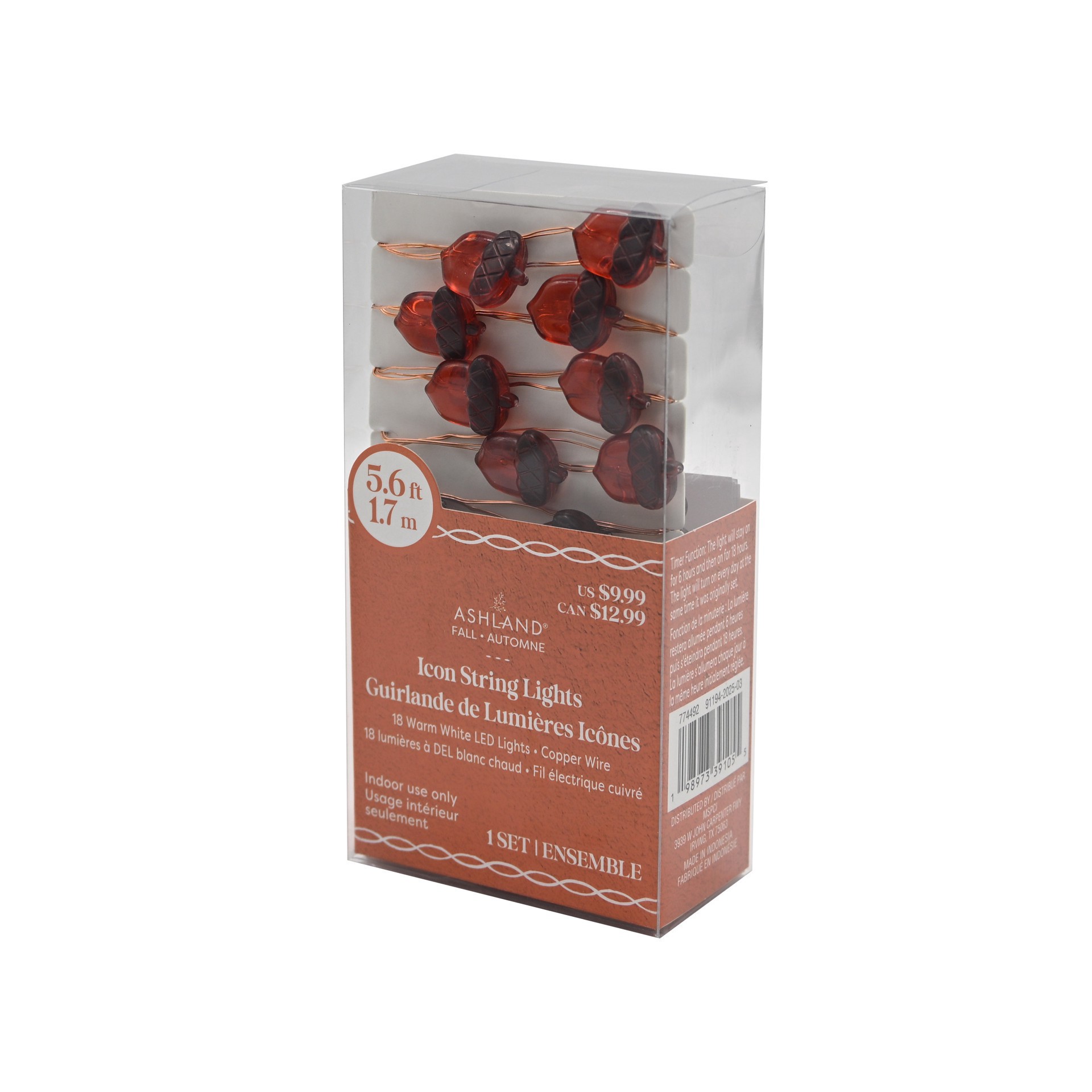 slide 2 of 4, 18ct. Warm White Led Acorn Icon String Lights By Ashland, 18 ct