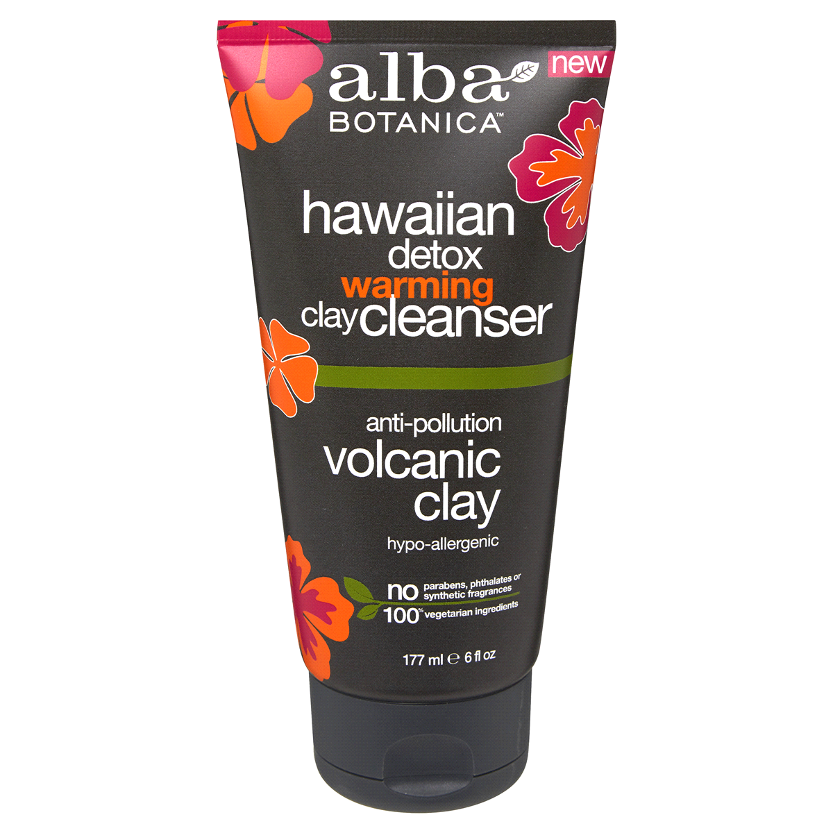 slide 1 of 1, Alba Botanica Hawaiian Detox Warming Volcanic Clay Cleanser, 6 oz