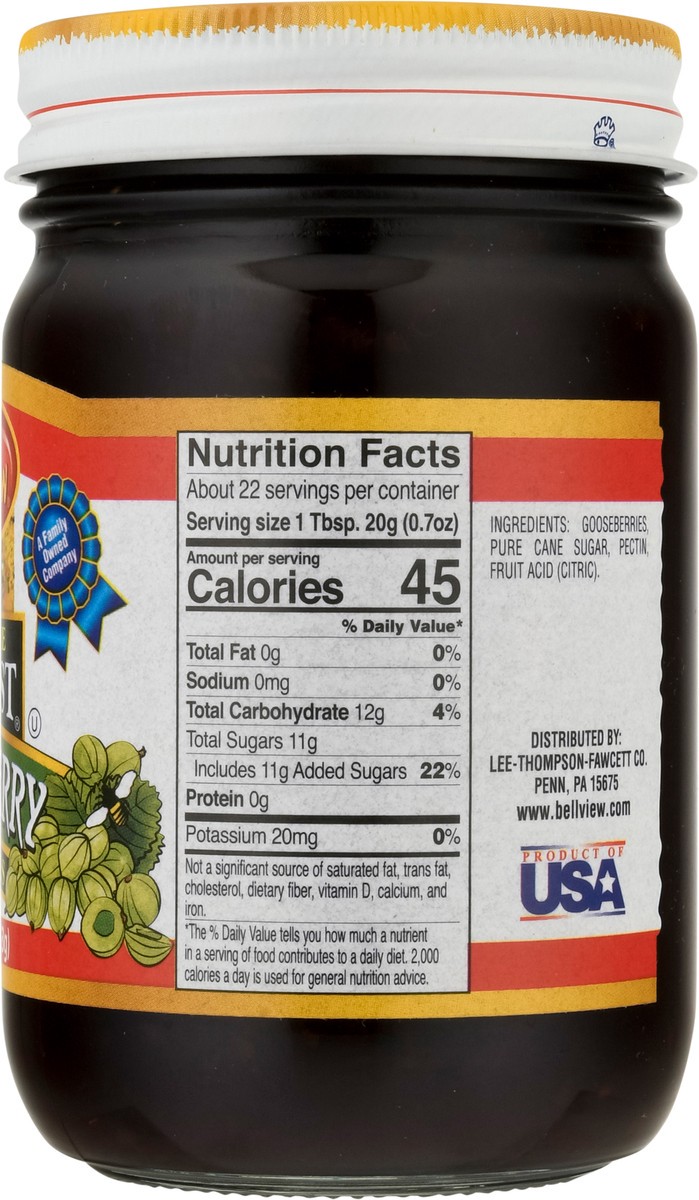 slide 14 of 14, Bell-View Taste The Fruit 1st Gooseberry Preserves 16 oz, 16 oz