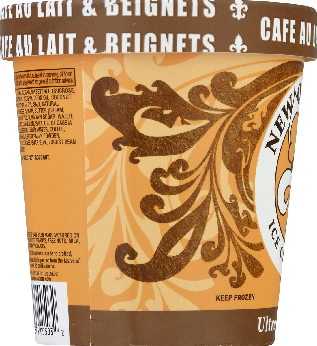 slide 2 of 10, New Orleans Ice Cream Co. Ultra Premium Cafe Au Lait & Beignets 16.0 oz, 16 oz