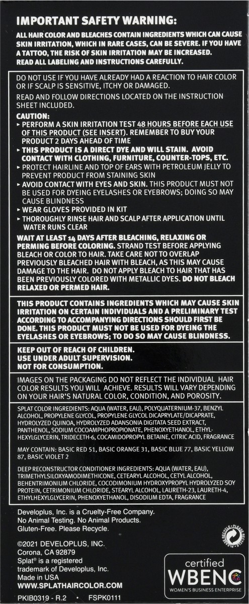 slide 7 of 13, Splat Midnight Azure Hair Color 1 ea, 1 ct