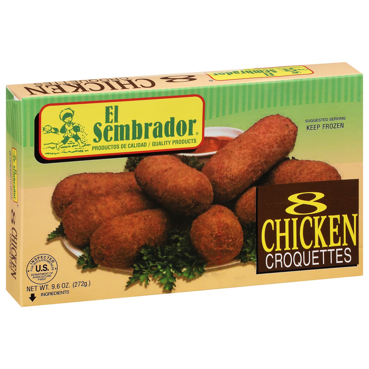 slide 9 of 9, El Sembrador Chicken Croquettes 8 ea, 8 ct