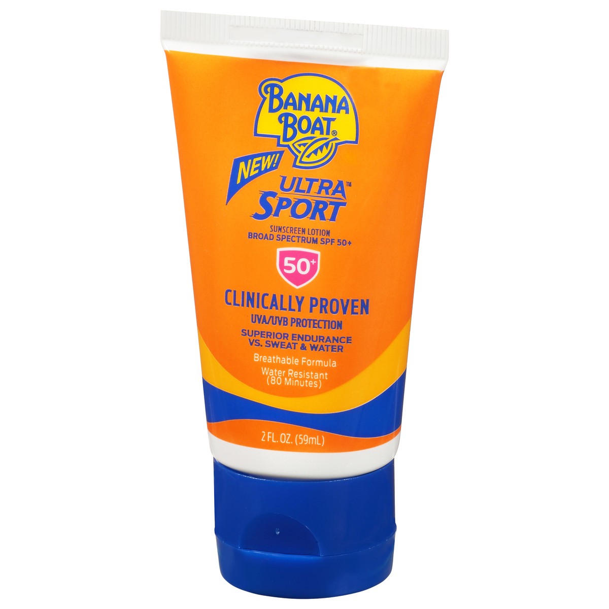 slide 4 of 13, Banana Boat Ultra Sport SPF 50+ Ultra Sport Sunscreen Lotion 2 fl oz, 2 fl oz