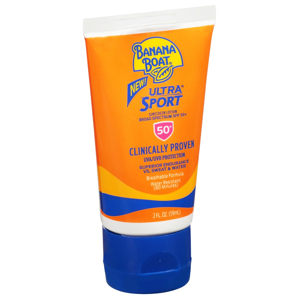 slide 12 of 13, Banana Boat Ultra Sport SPF 50+ Ultra Sport Sunscreen Lotion 2 fl oz, 2 fl oz