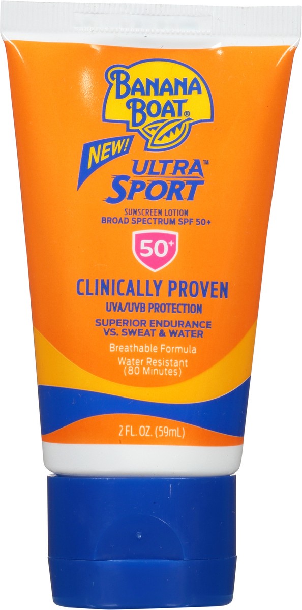 slide 3 of 13, Banana Boat Ultra Sport SPF 50+ Ultra Sport Sunscreen Lotion 2 fl oz, 2 fl oz