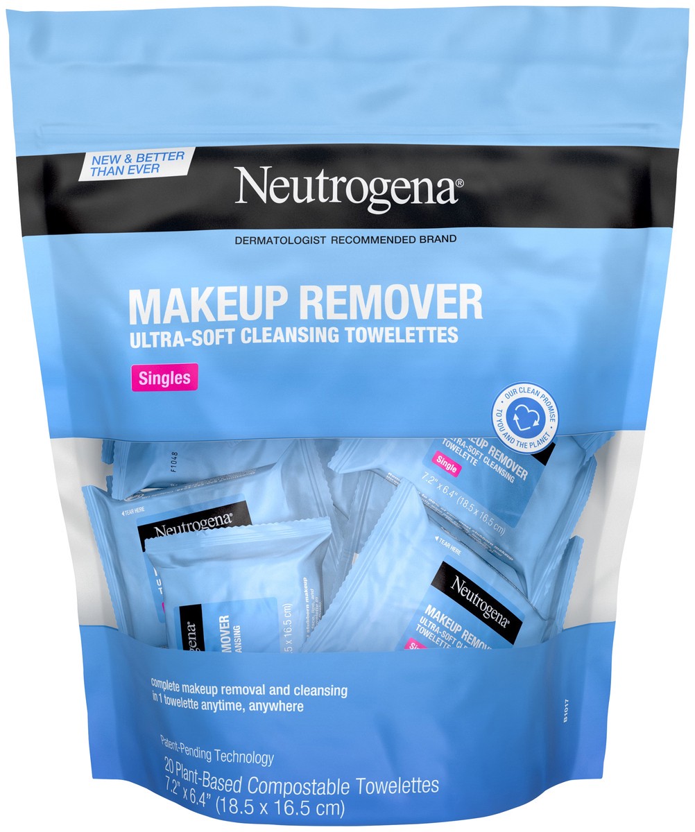 slide 1 of 6, Neutrogena Cleansing Facial Wipes Individually Wrapped - 20ct, 20 ct