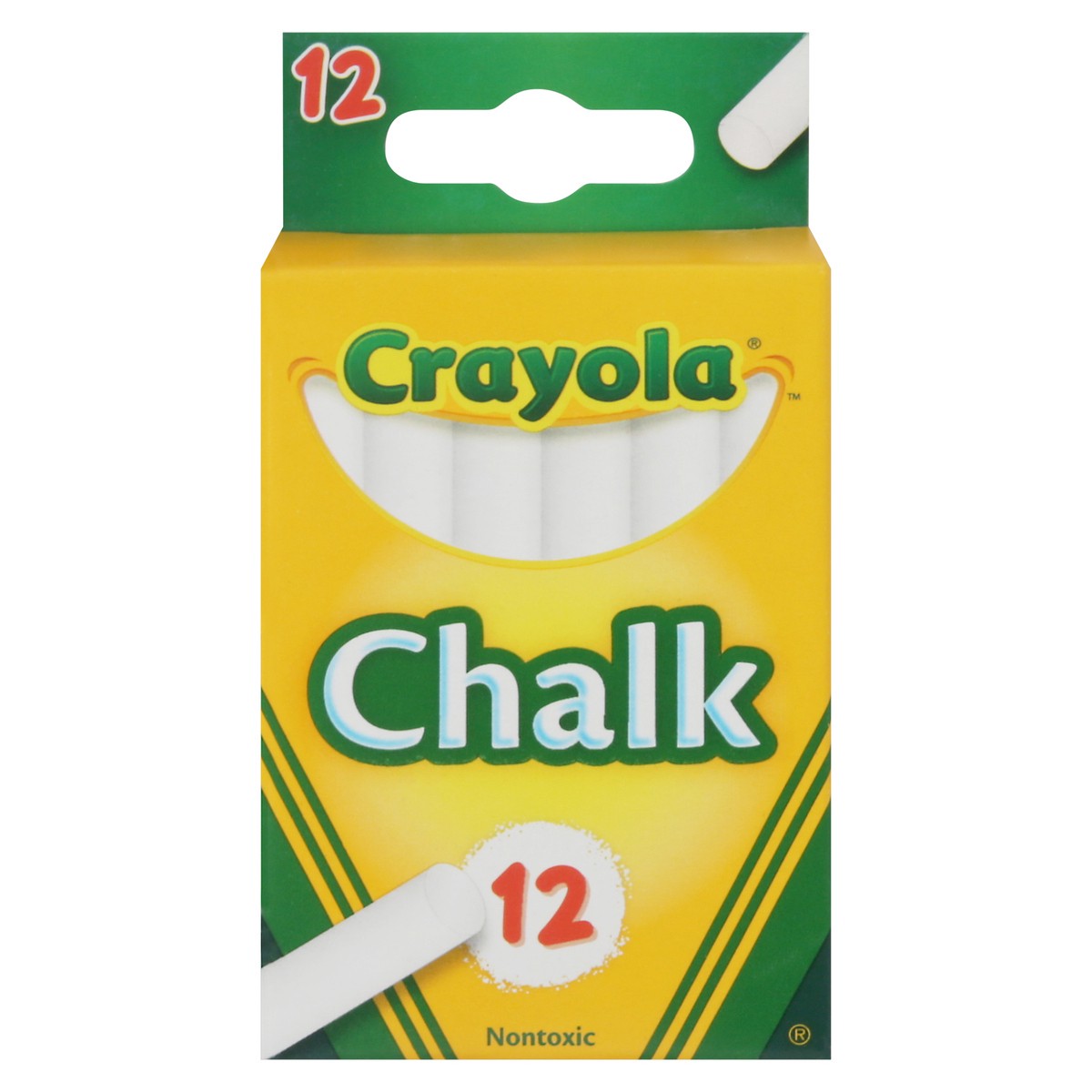 slide 10 of 11, Crayola Chalk, White, 12 ct