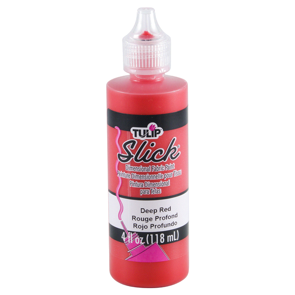 slide 1 of 1, Tulip Slick Fabric Paint Deep Red, 4 oz