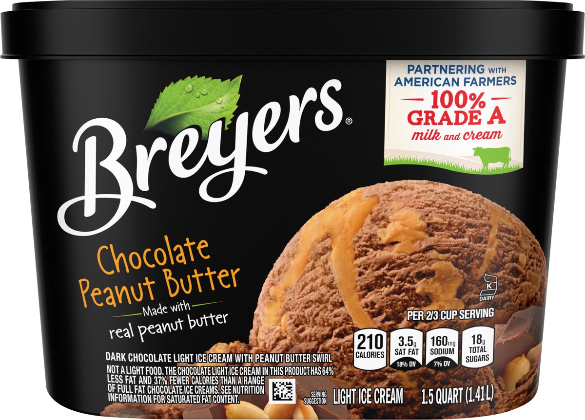 slide 2 of 3, Breyers Ice Cream Chocolate Peanut Butter, 48 oz, 48 oz