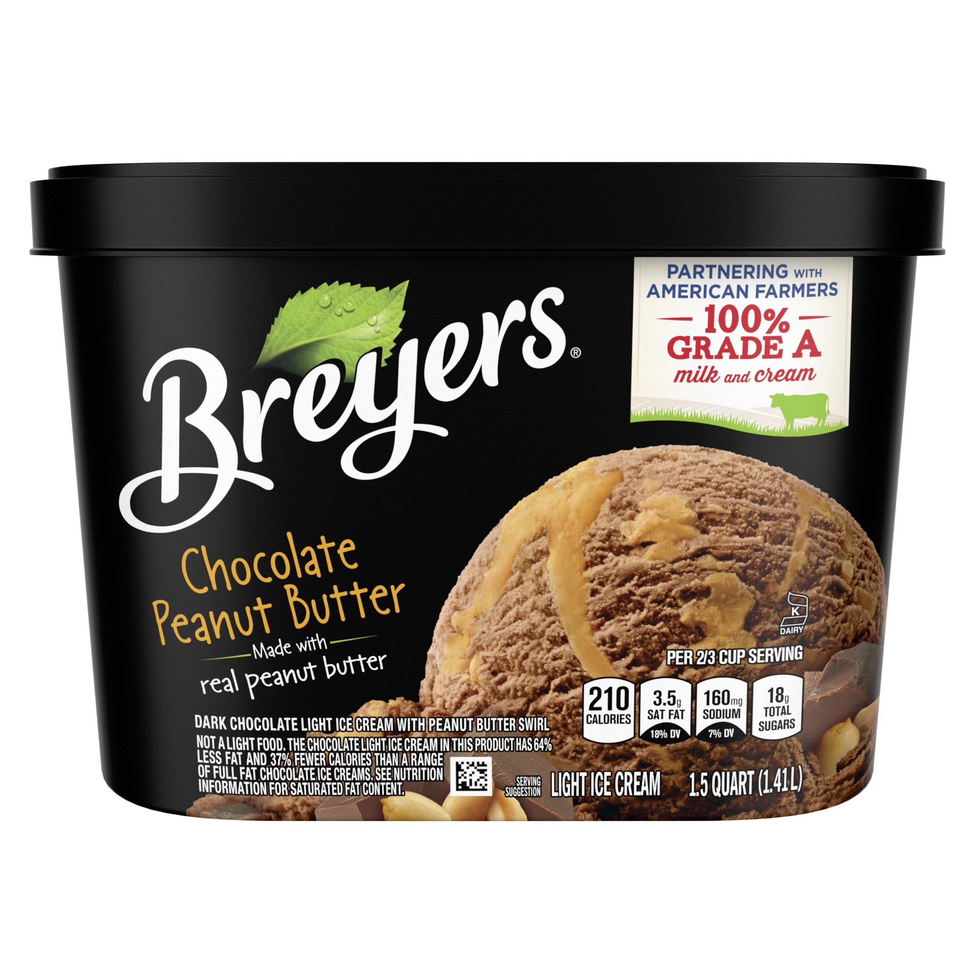 slide 1 of 3, Breyers Ice Cream Chocolate Peanut Butter, 48 oz, 48 oz