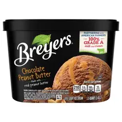 Breyers Ice Cream Chocolate Peanut Butter, 48 oz