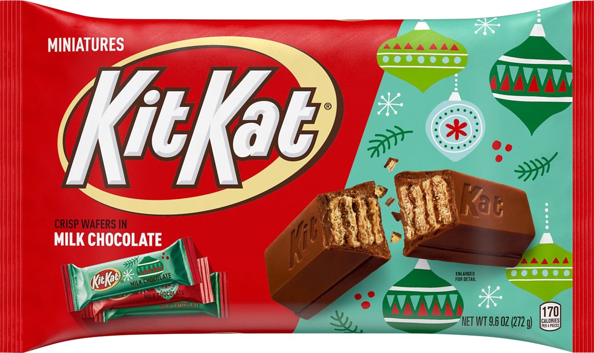 slide 1 of 8, KIT KAT Crisp Wafers, Milk Chocolate, Miniatures, 9.6 oz