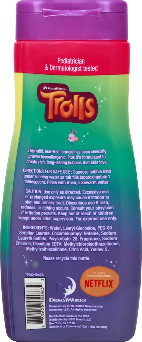 slide 9 of 9, Trolls Bubble Bath, 24 fl oz