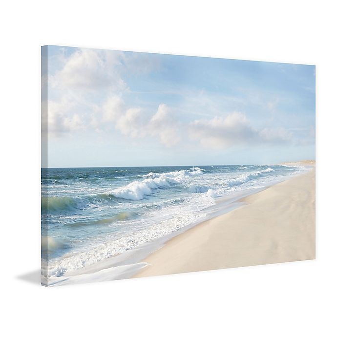 slide 2 of 7, Marmont Hill Shore and Waves Canvas Wall Art, 12 in x 8 in