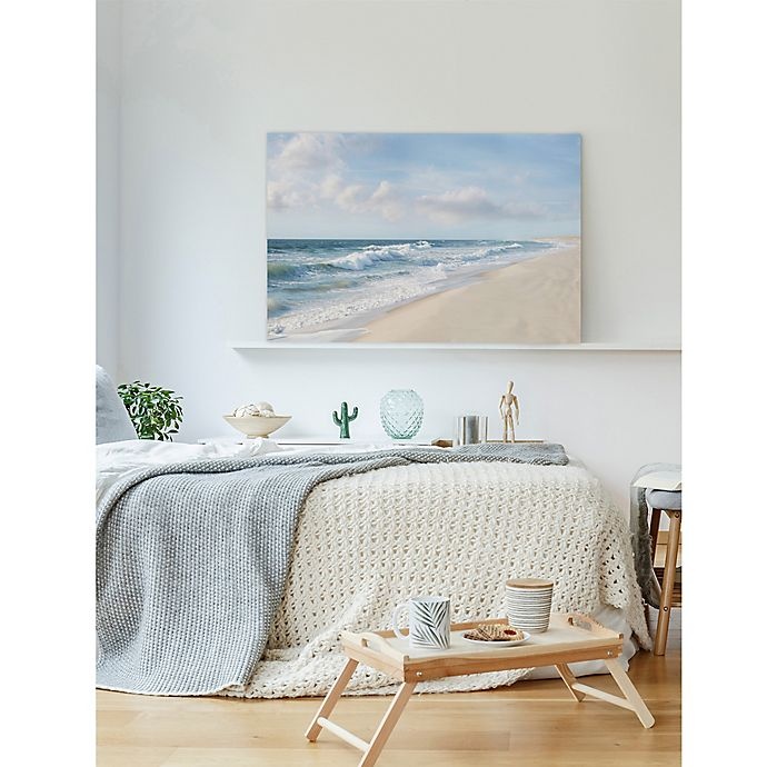 slide 4 of 7, Marmont Hill Shore and Waves Canvas Wall Art, 12 in x 8 in