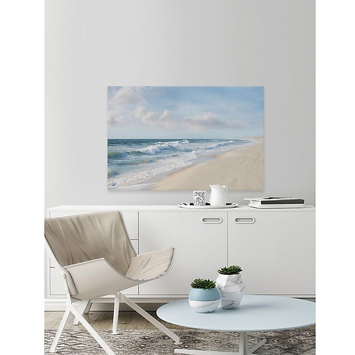 slide 5 of 7, Marmont Hill Shore and Waves Canvas Wall Art, 12 in x 8 in