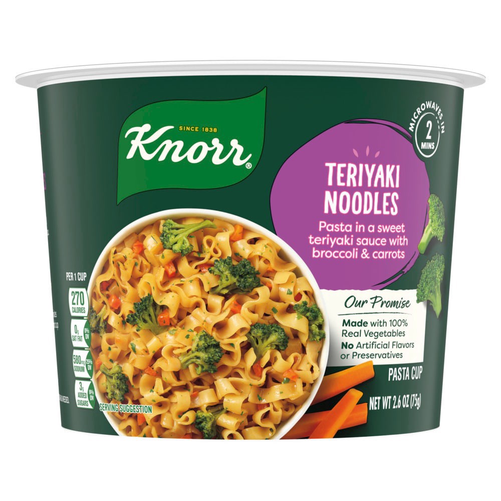 slide 1 of 2, Knorr Pasta Cup Teriyaki Noodles 2.6 oz, 2.6 oz