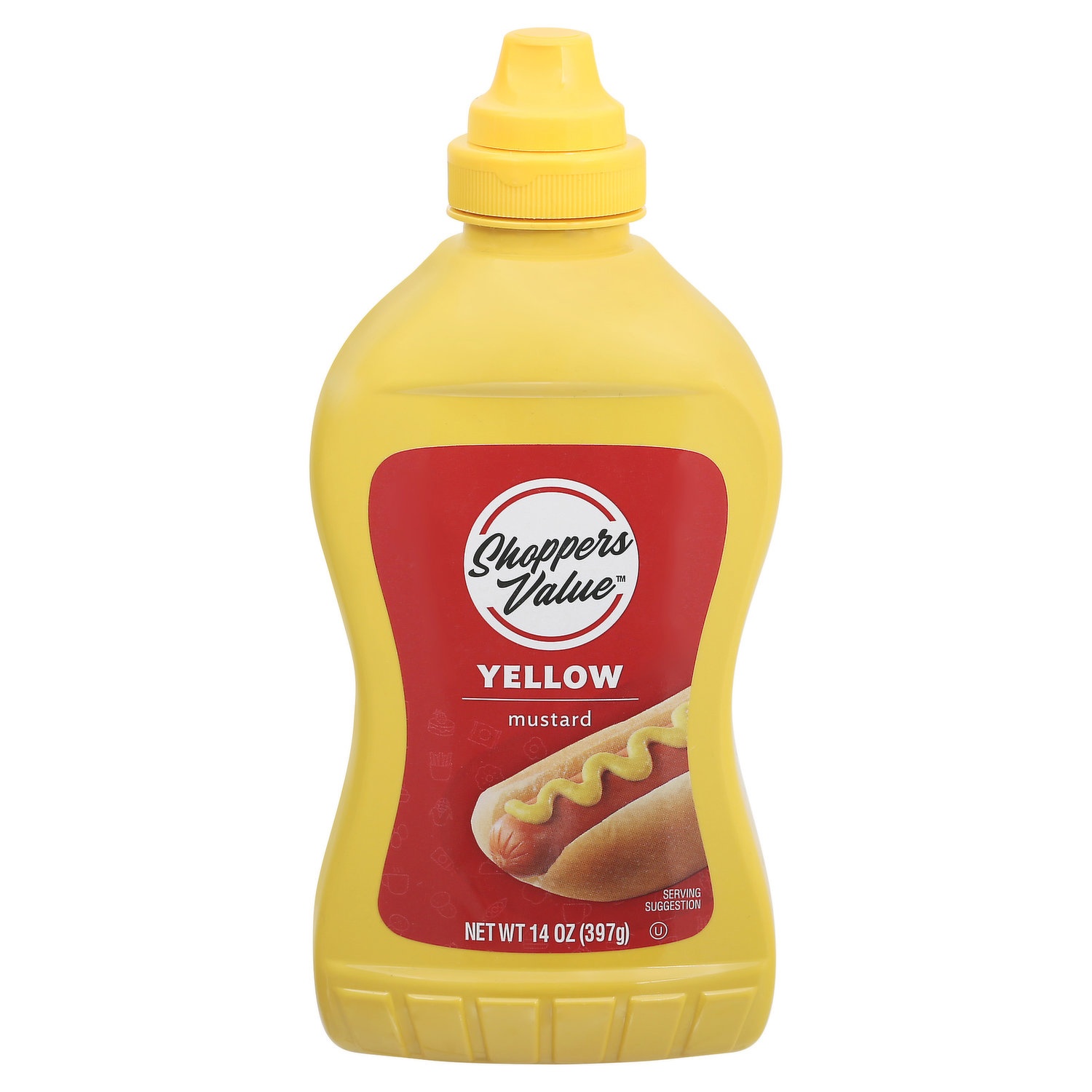 slide 1 of 1, Shoppers Value Yellow Mustard, 14 oz