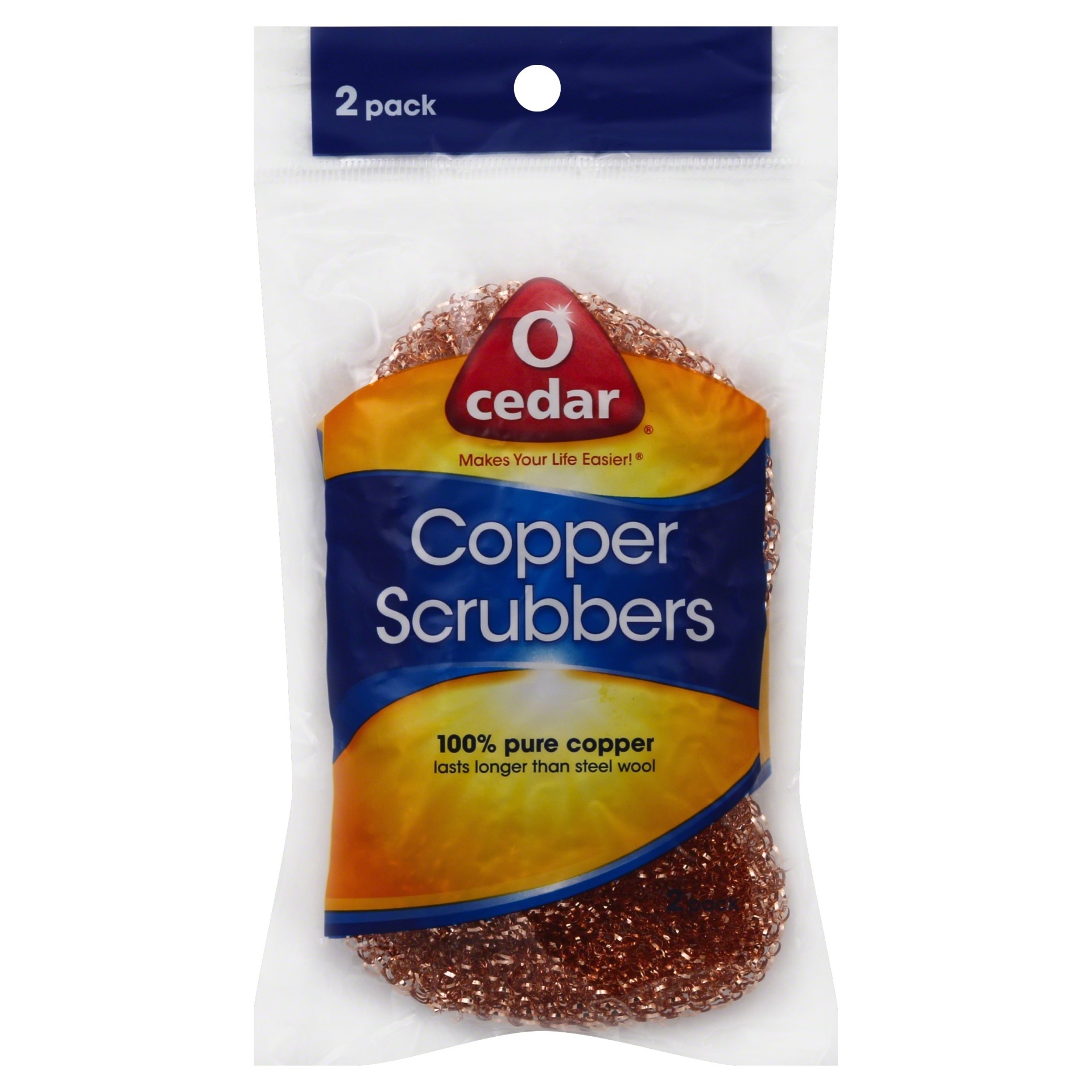 slide 1 of 6, O-Cedar Copper Scrubbers, 2 ct