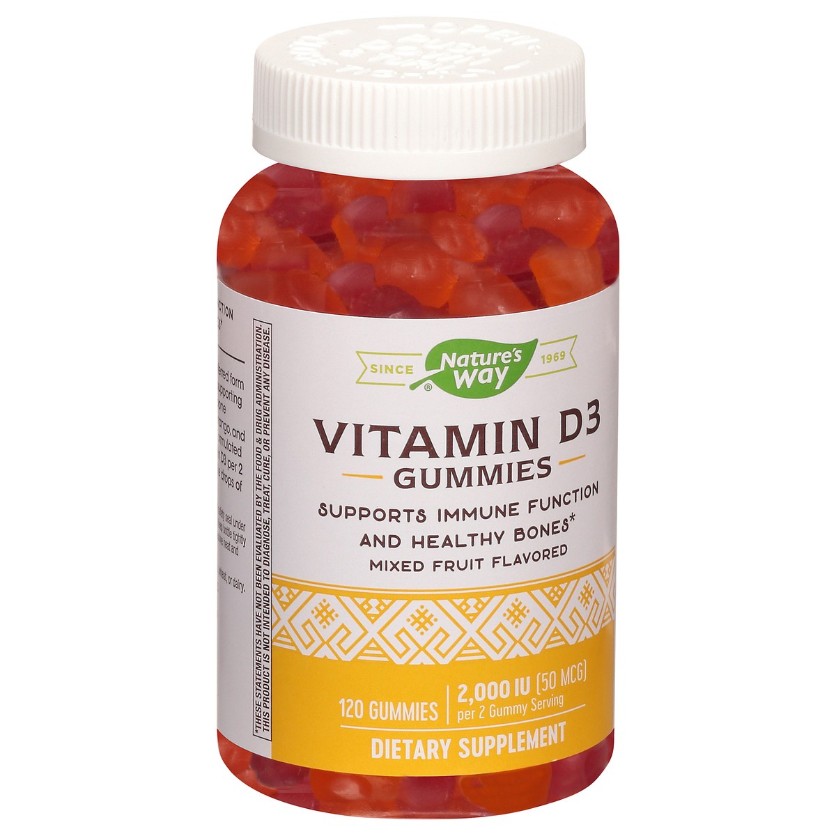 slide 5 of 9, Nature's Way Mixed Fruit Flavored Vitamin D3 120 Gummies, 120 ct