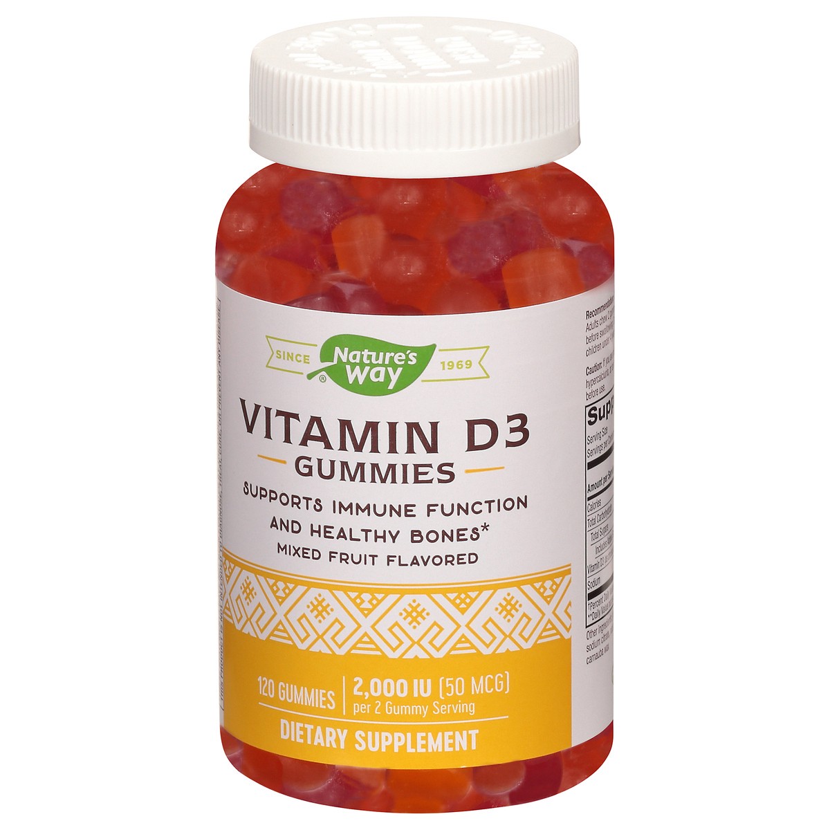 slide 2 of 9, Nature's Way Mixed Fruit Flavored Vitamin D3 120 Gummies, 120 ct