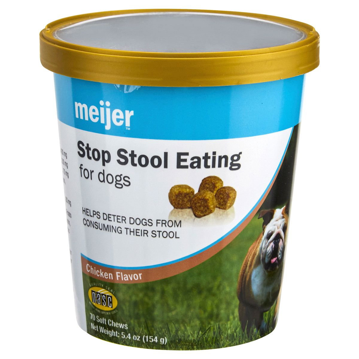 slide 1 of 9, Meijer Stop Stool Eating + Breath Aid Soft Chew For Dogs, Chicken Flavor, 70 ct