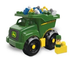 Mega Bloks John Deere Dump Truck Building Set