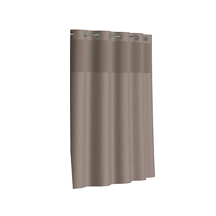 slide 2 of 2, Hookless Dobby Texture Shower Curtain - Desert Taupe, 1 ct