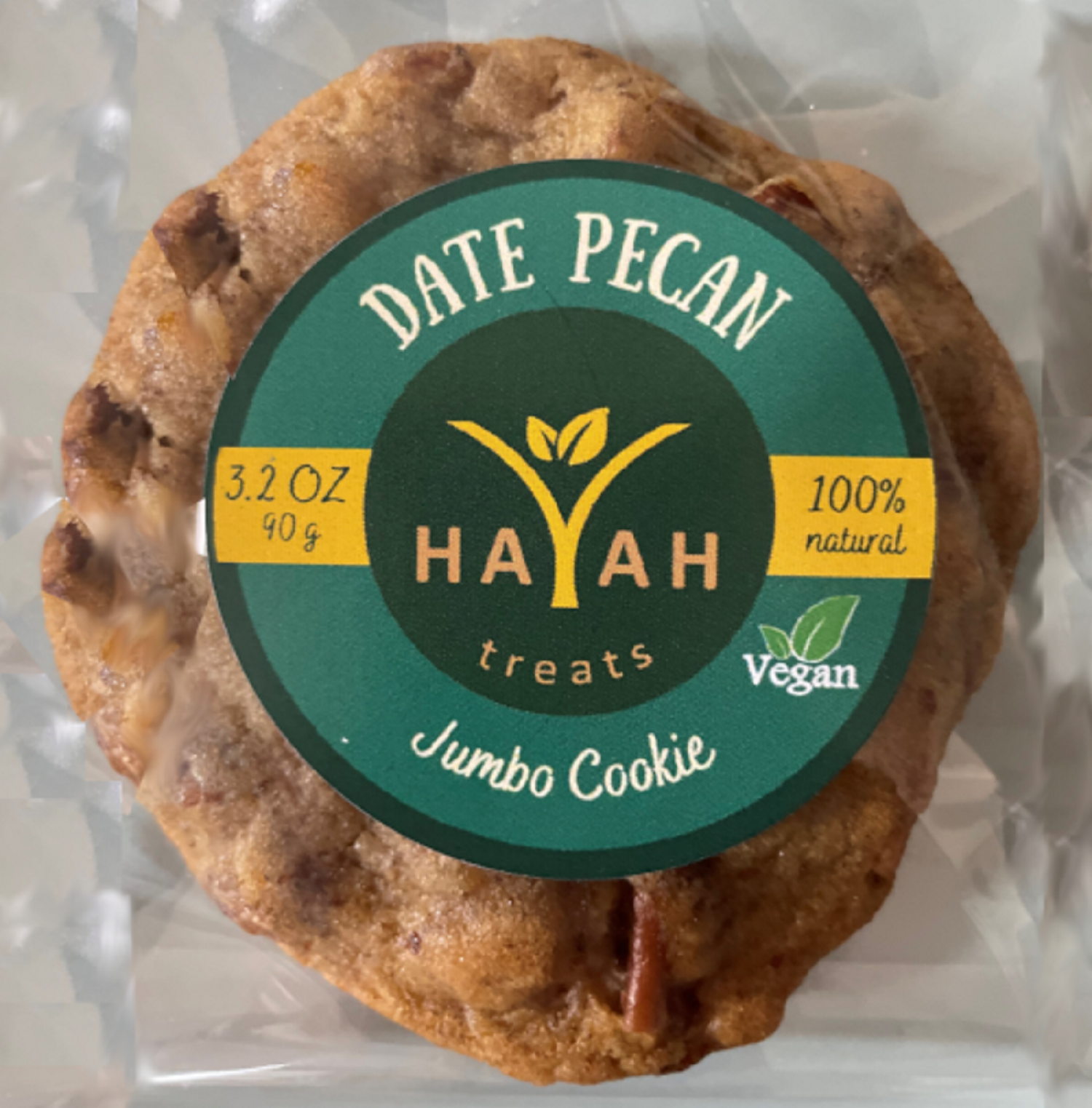slide 1 of 2, Hayah Treats Date Pecan Cookie 3.2 Oz, 3.2 oz