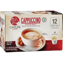 H-E-B Cafe Ole Hazelnut Cappuccino Single Serve Coffee Cups - 12 ct