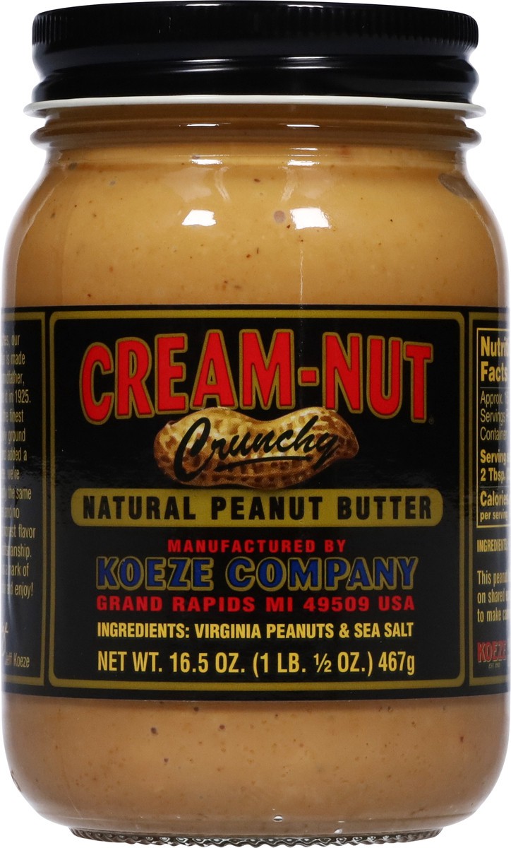 slide 12 of 13, Cream-Nut Crunchy Natural Peanut Butter 16.5 oz, 16.5 oz