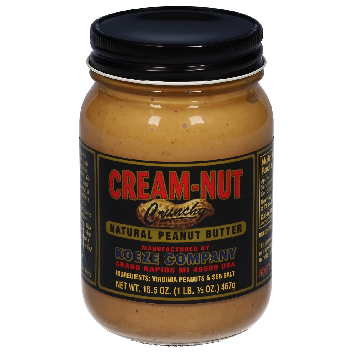 slide 3 of 13, Cream-Nut Crunchy Natural Peanut Butter 16.5 oz, 16.5 oz