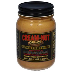 Cream-Nut Crunchy Natural Peanut Butter 16.5 oz