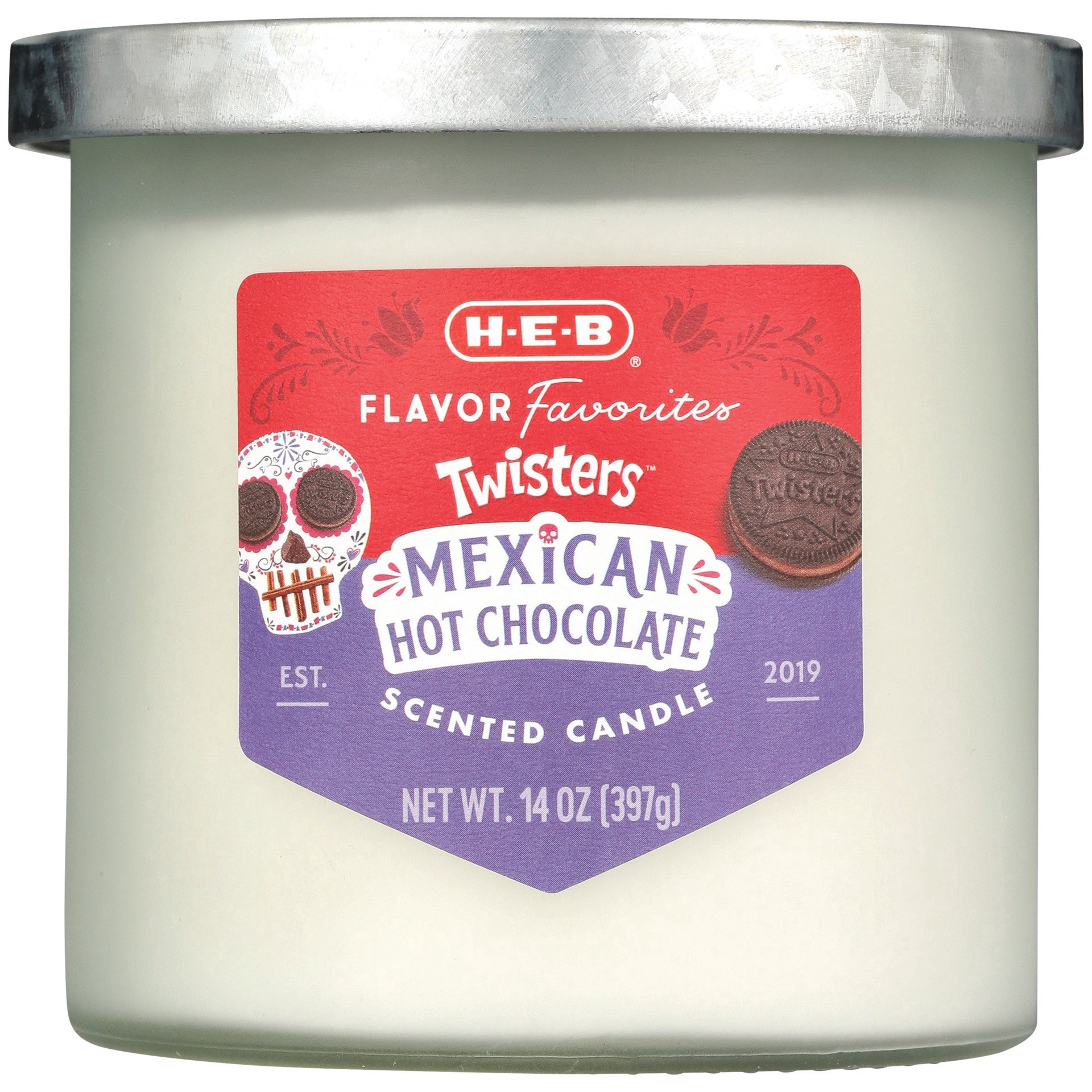 slide 1 of 1, H-E-B Flavor Favorites Twisters Mexican Hot Chocolate Scented Candle, 14 oz